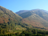 The tourist route up the ben is on the lefthand side of that valley